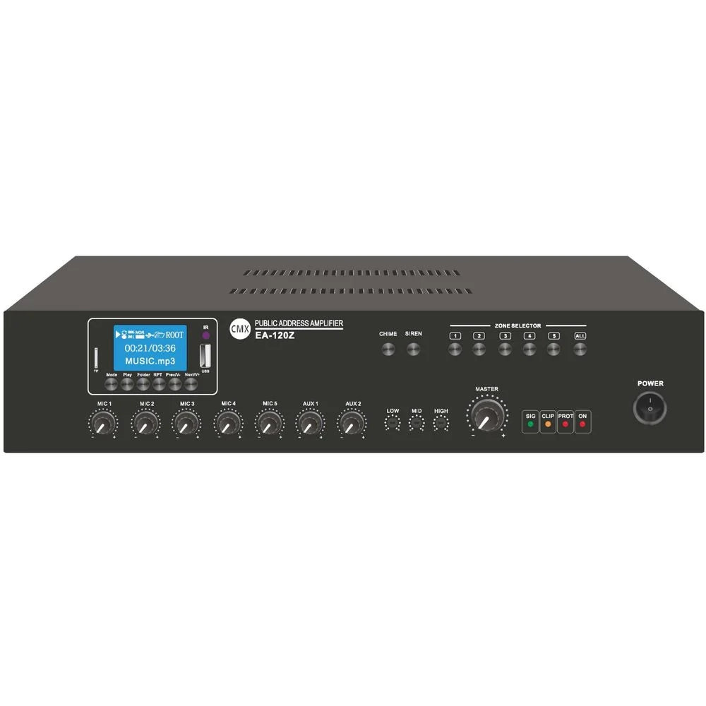 CMX 5-Zone Mixer Amplifier – 240W RMS | USB/SD/FM/Bluetooth | Brand New