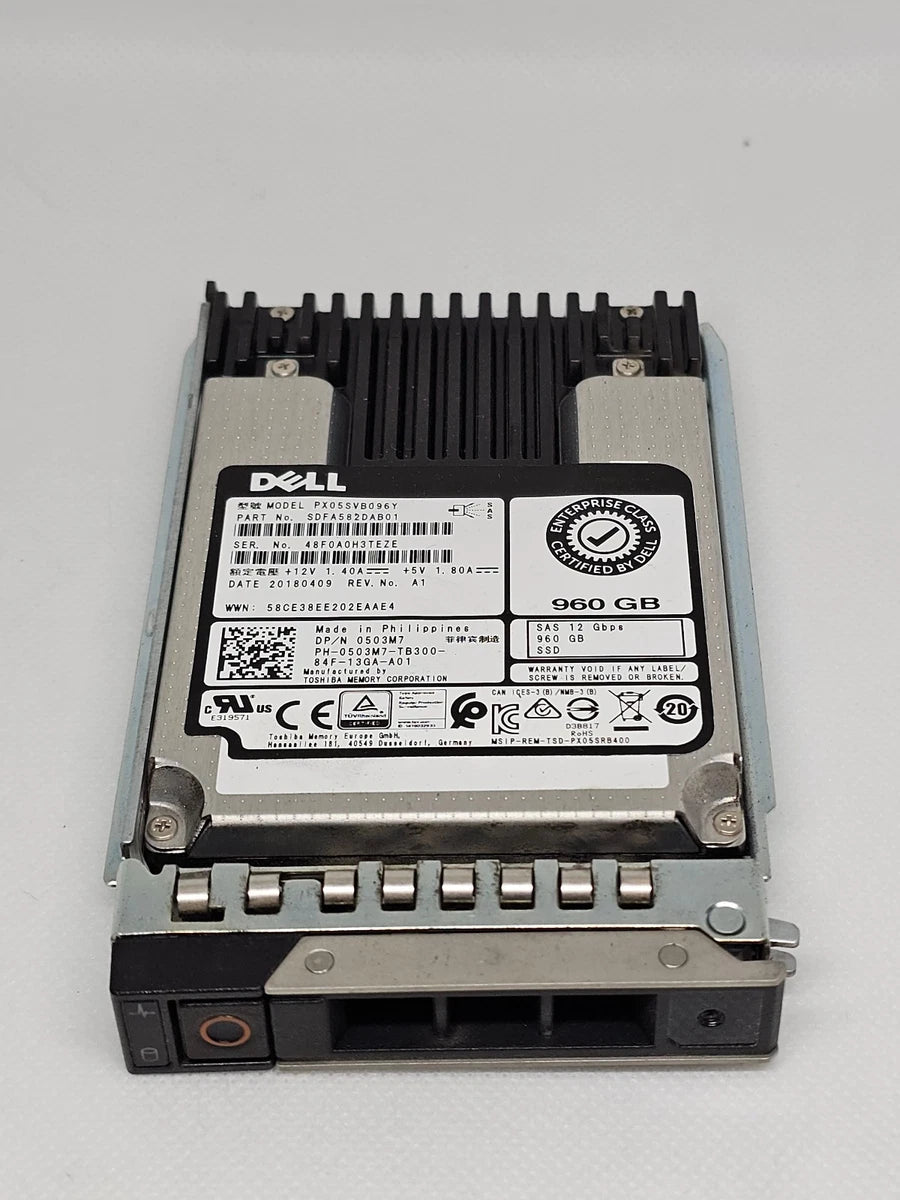 Dell 960GB SAS SSD – 12Gbps | 2.5" Enterprise Server SSD