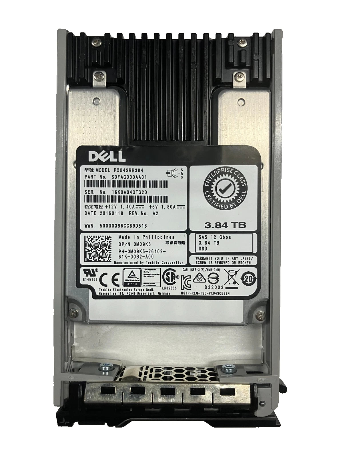 Dell 3.84TB SAS SSD – 12Gbps | 2.5" Enterprise SSD