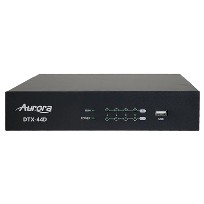 Aurora Multimedia DTX-44D – 4×4 Dante Audio DSP with 4×4 Analog I/O | Brand New