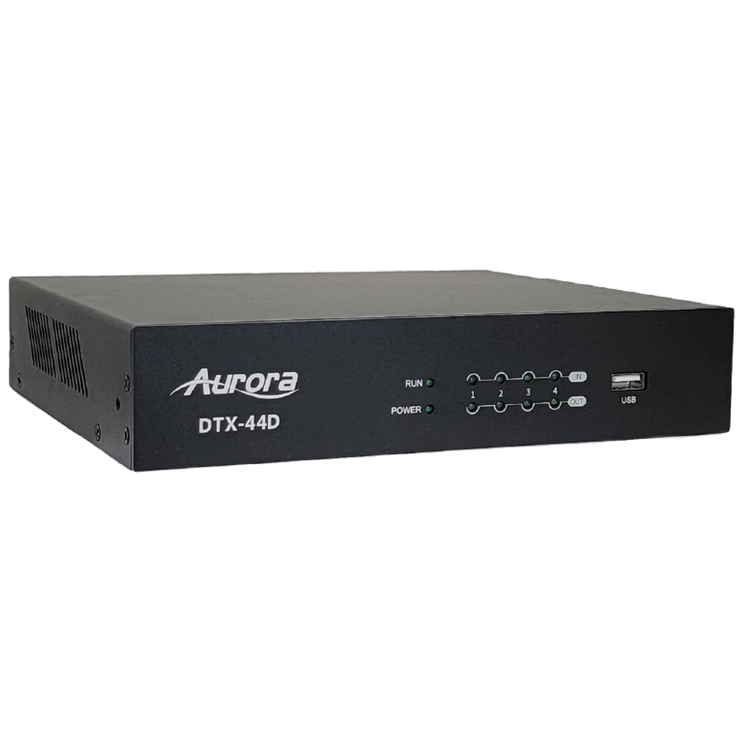 Aurora Multimedia DTX-44D – 4×4 Dante Audio DSP with 4×4 Analog I/O | Brand New