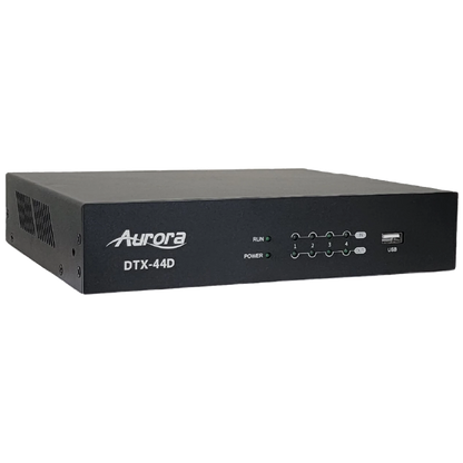 Aurora Multimedia DTX-44D – 4×4 Dante Audio DSP with 4×4 Analog I/O | Brand New