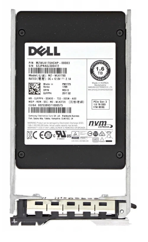 Dell 1.6TB NVMe SSD – PCIe Gen 3 | Enterprise SSD
