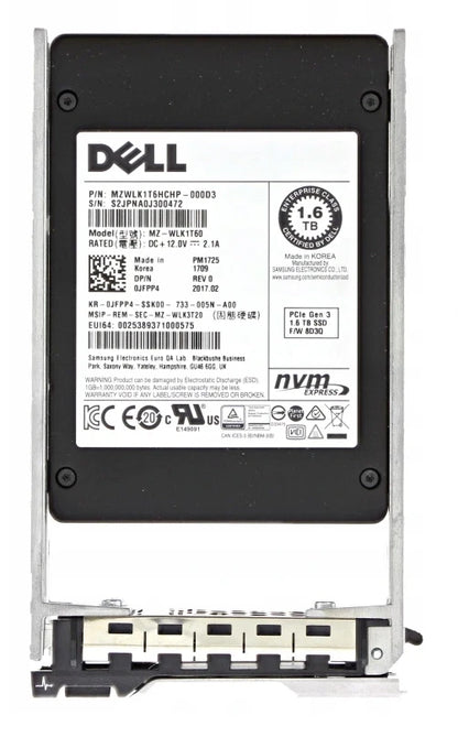 Dell 1.6TB NVMe SSD – PCIe Gen 3 | Enterprise SSD