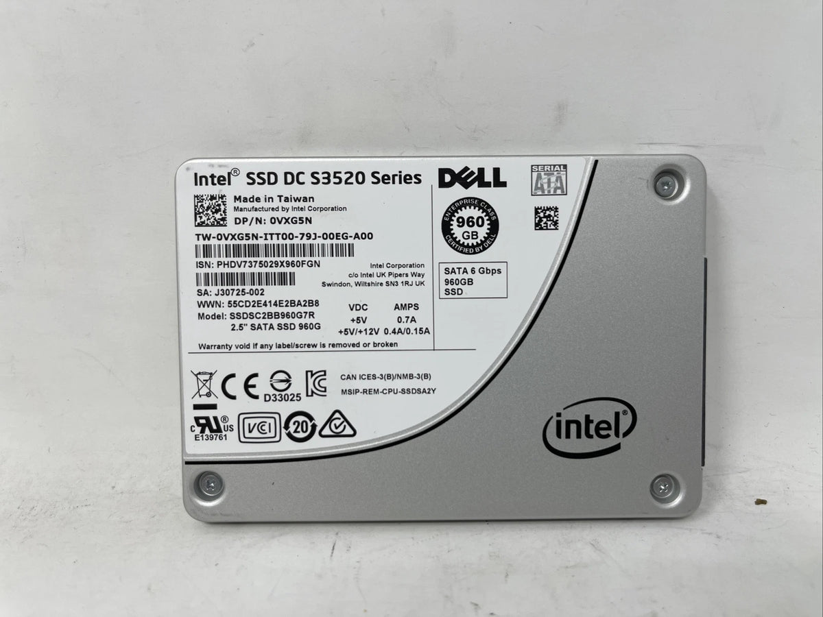 Dell 960GB SATA SSD – 6Gbps | 2.5" Enterprise SSD